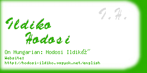 ildiko hodosi business card